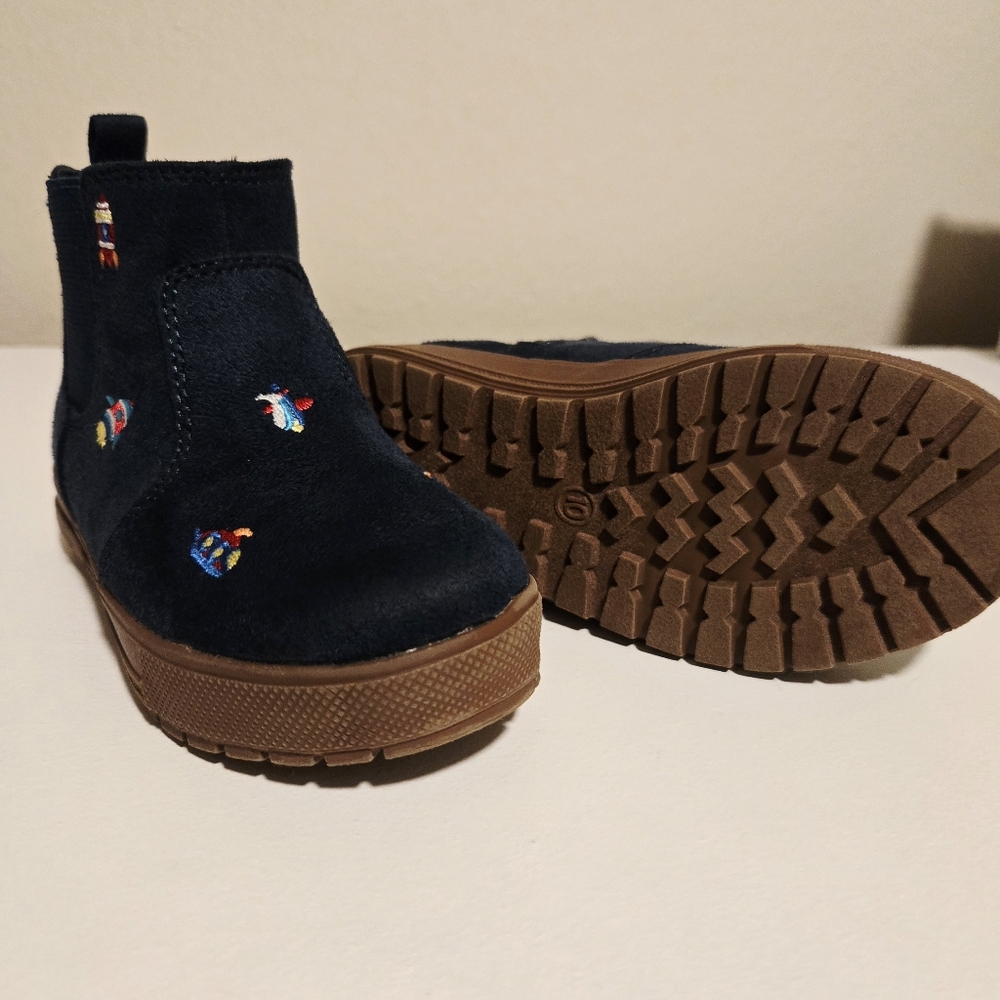 GAP Kids Dark Blue Embroidered Boots